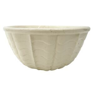 vintage RRP 308 Robinson Ransbottom white wave Mixing Bowl 8" diameter pottery